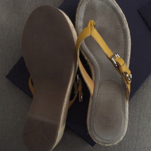 Prada—Yellow Thong wedges - Picture 2 of 6